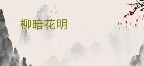 柳暗花明