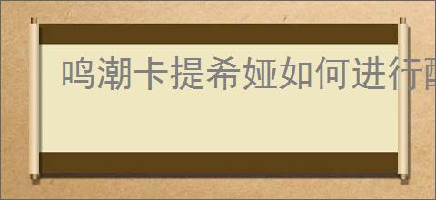鸣潮卡提希娅如何进行配队
