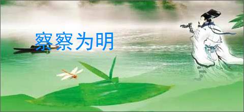 察察为明