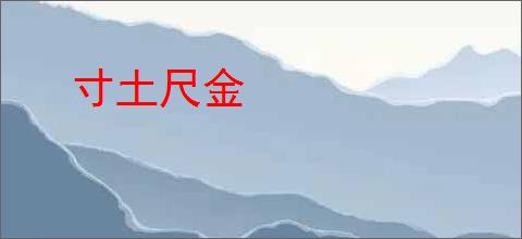 寸土尺金