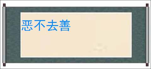 恶不去善
