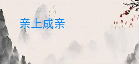 亲上成亲
