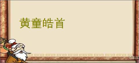 黄童皓首